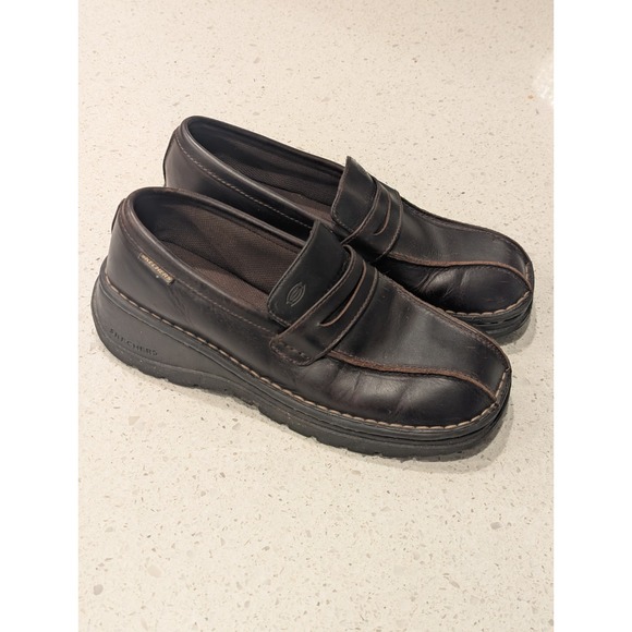 Skechers Shoes - Vintage Skechers Y2K Grunge Brown Leather Chunky Oxford‎ Loafers Women's 8.5 US